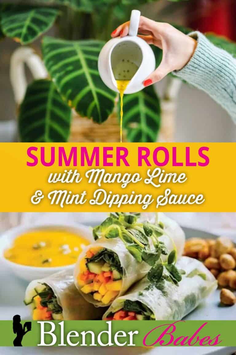 Summer Rolls with Mango Lime & Mint Dipping Sauce | Blender Babes